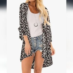 Pink Milly Leopard Print Kimono